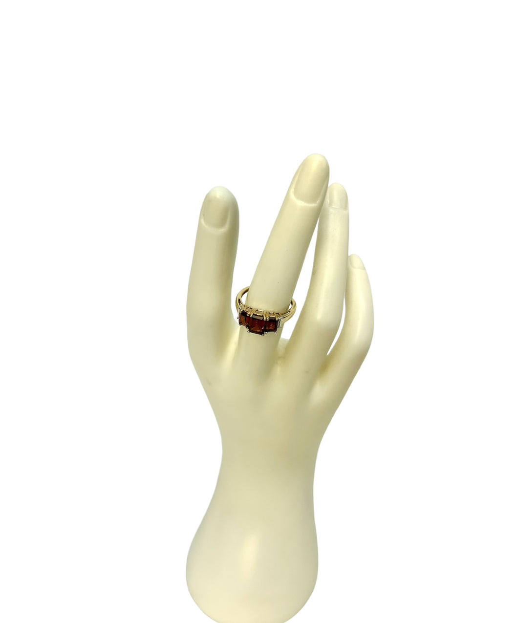 Garnet Yellow Gold Ring