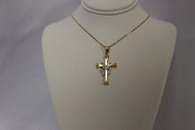 Load image into Gallery viewer, Two-tone Gold Cross Pendant
